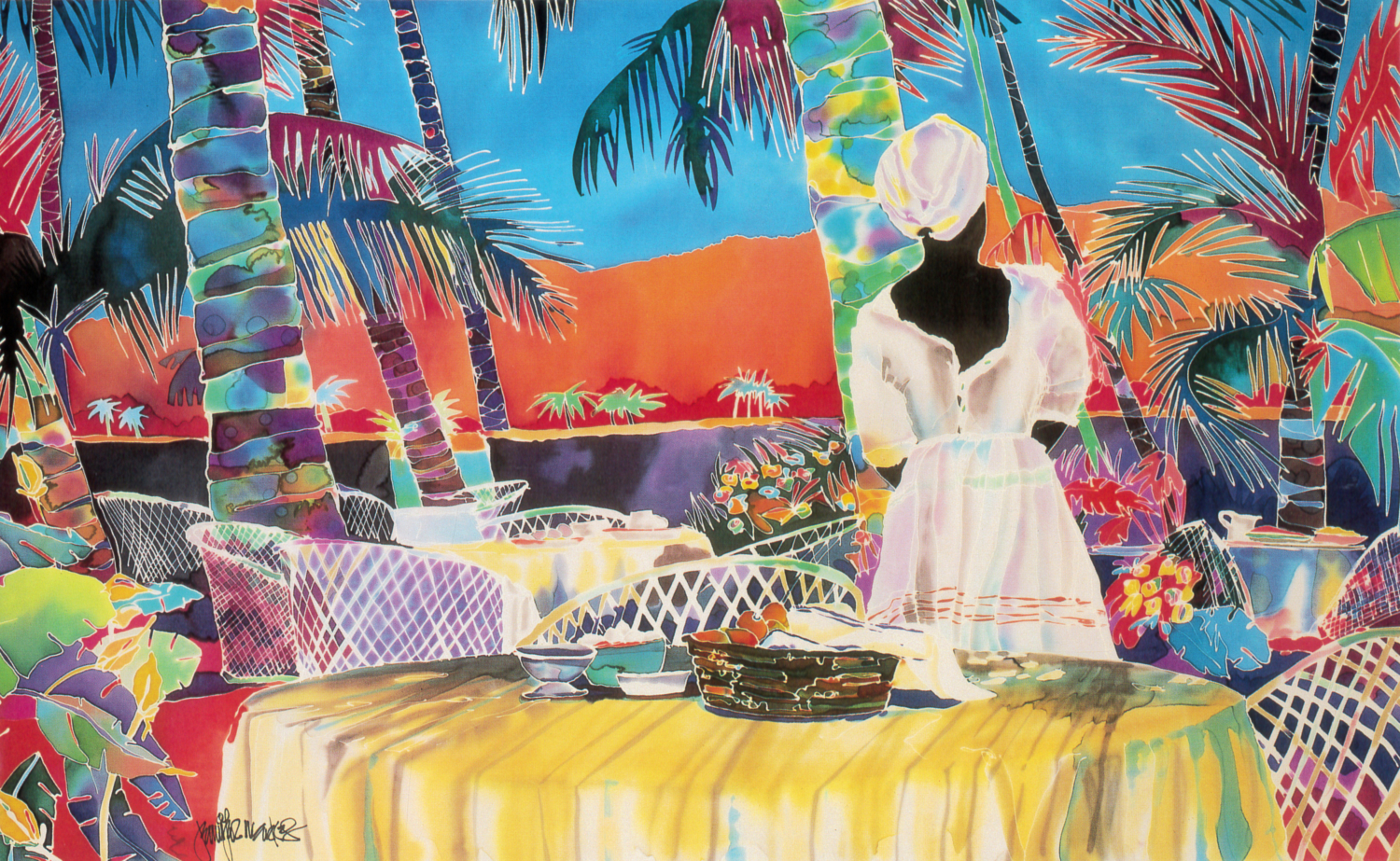 ジェニファー・マークスの絵画作品　タイトルは、ジャクメル・モーニング